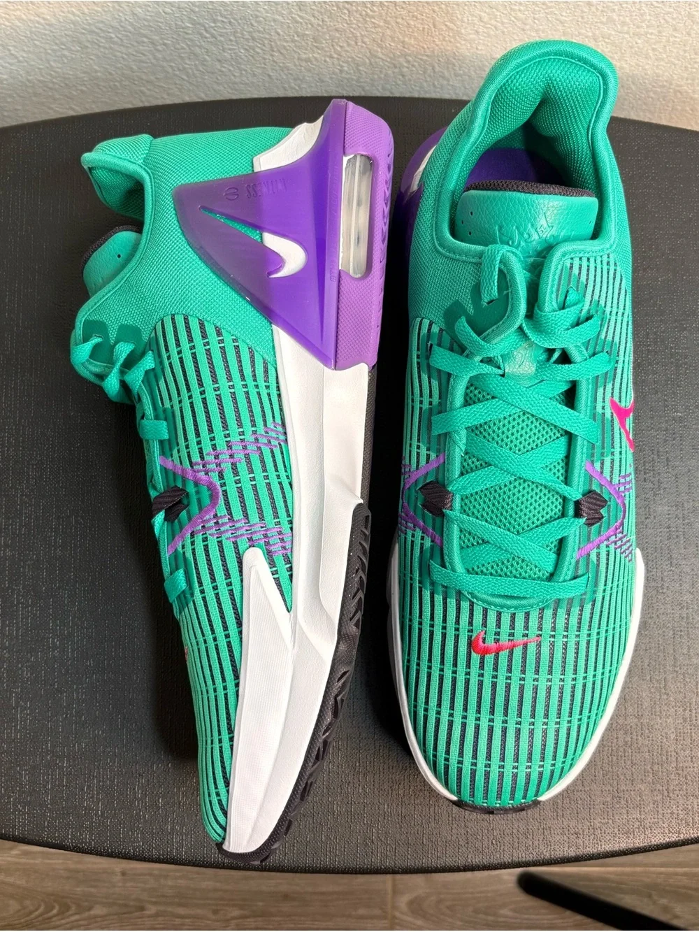 Nike Lebron Witness VI Clear Emerald Hyper Pink CZ4052-300 13-M